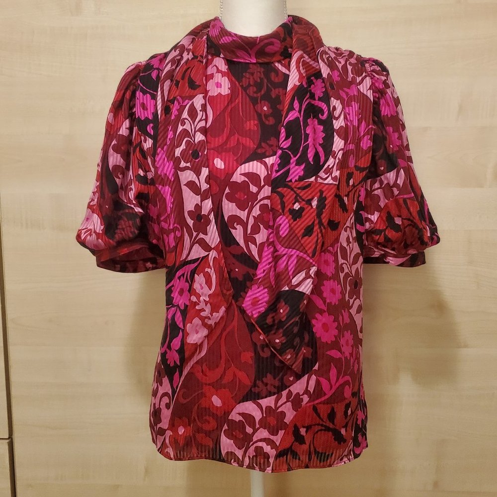 Kate Spade New York Floral Short Sleeve Blouse